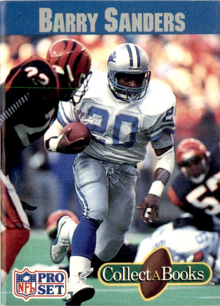 1990 Pro Set Collect A Book Barry Sanders Detroit Lions #NNO