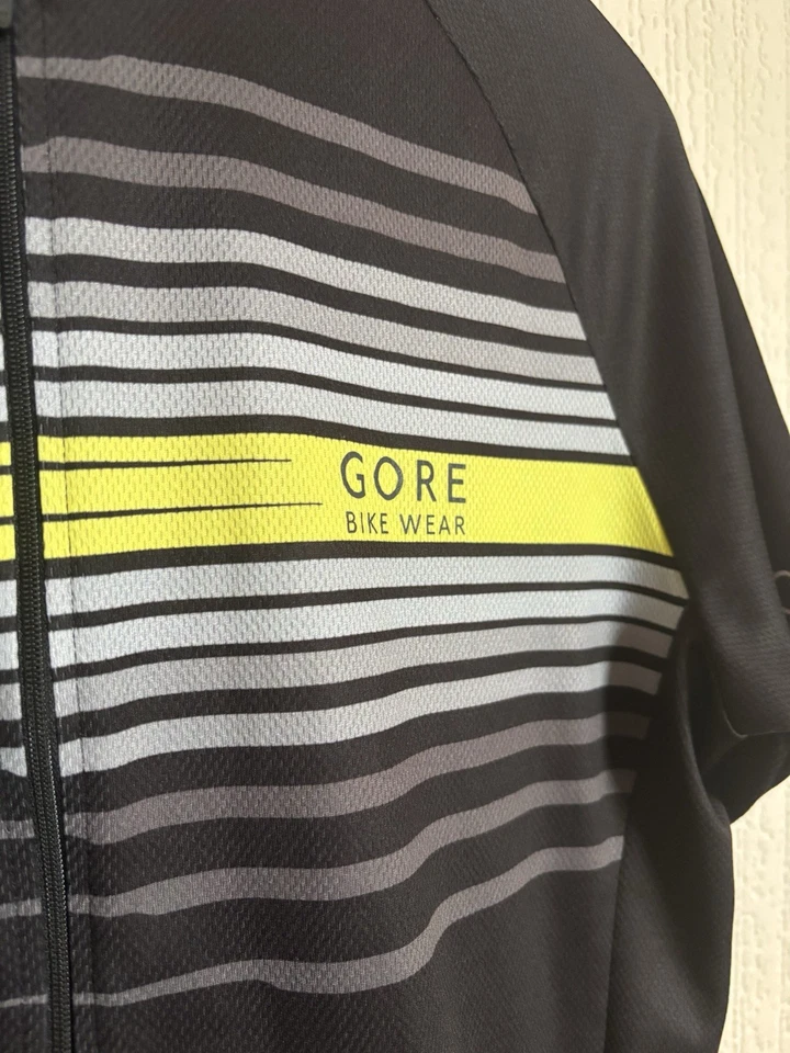 GORE BIKE WEAR X-Road Jersey XL Black Full Zip Short Sleeve Reflective Pockets - Image 2 of 4