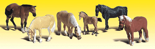 Woodland Scenics 2141 Accesorios Escénicos N Scale Granja Caballos 6 Piezas | Zustand: Nuevo