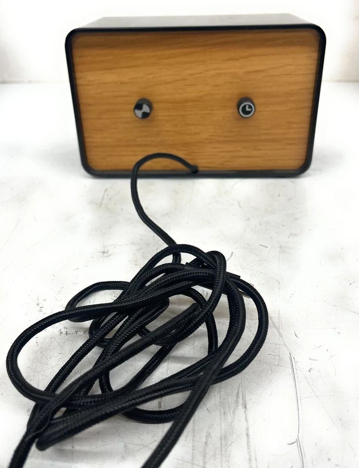 OneClock Minimalist Bedroom Analog Waking Alarm Clock, Black Oak - Image 3 of 4