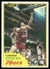 Steve Mix 1981-82 Topps #E92 Philadelphia 76ers EX