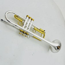 Bb Tune Trumpet Sliver Brass Plated Professional Brass Instrument With Case