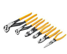 Gearwrench 6 Piece Dipped Mixed Material Plier Set - Black Molten Orange