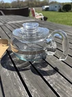 Vtg PYREX Flame Ware 8446-B Glass 6 Cup Stove Top Coffee/Tea Pot Kettle With Lid