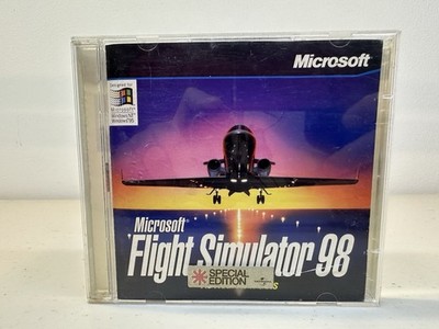 Microsoft Flight Simulator 98 PC CDROM Windows Vintage Retro Flugzeug Fliegen Spiel 