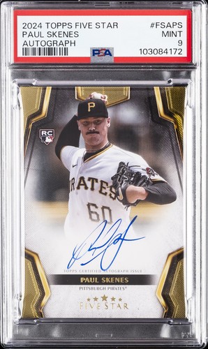 2024 TOPPS FIVE STAR AUTO #FSAPS PAUL SKENES ROOKIE RC PSA 9