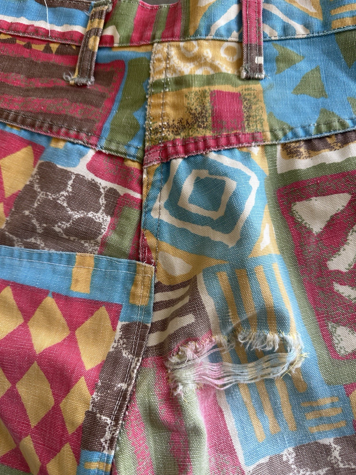 Vintage 70s Handmade Patchwork Aztec Southwestern… - image 4