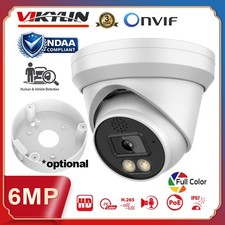 Vikylin 6MP Full Color IP Camera PoE 2-Way Audio Turret Outdoor NDAA Onvif Lot