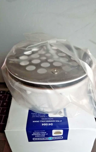 JONES STEPHENS D41004 Round PVC 2" Drain Base Satin Nickel - Picture 1 of 2