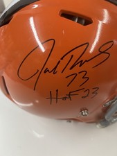 CUSTOM CLEVELAND BROWNS SIGNED HELMET HOF JOE THOMAS WITH COA