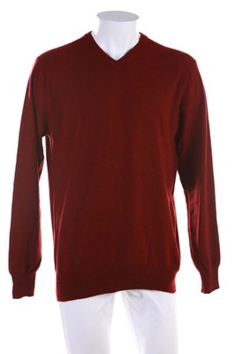 Ohne Label V-Neck-Pullover L rot #9793