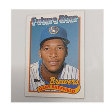 Topps 1989 Gary Sheffield #343 Milwaukee Brewers Future Star Baseball Card