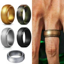 Men's Wedding Ring Sports Silicone Rubber Working buy 3 Band Size 7-14 cheaper