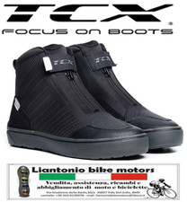 SCARPE STIVALI MOTO TCX IKASU 2 WP IMPERMEABILI ZIP BLACK  BLACK