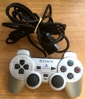 MANETTE OFFICIELLE DUALSHOCK 2 ARGENTÉE SONY PS2 SCPH 10010 FONCTIONNELLE Silver