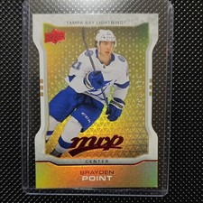 Upper Deck MVP Brayden Point Colors & Contours Gold MR-28 144/250 Lightning