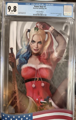 Power Hour #1 - Black Ops-Foil Ed G- Lucky You Harley Quinn Cgc 9.8 Box Excl.