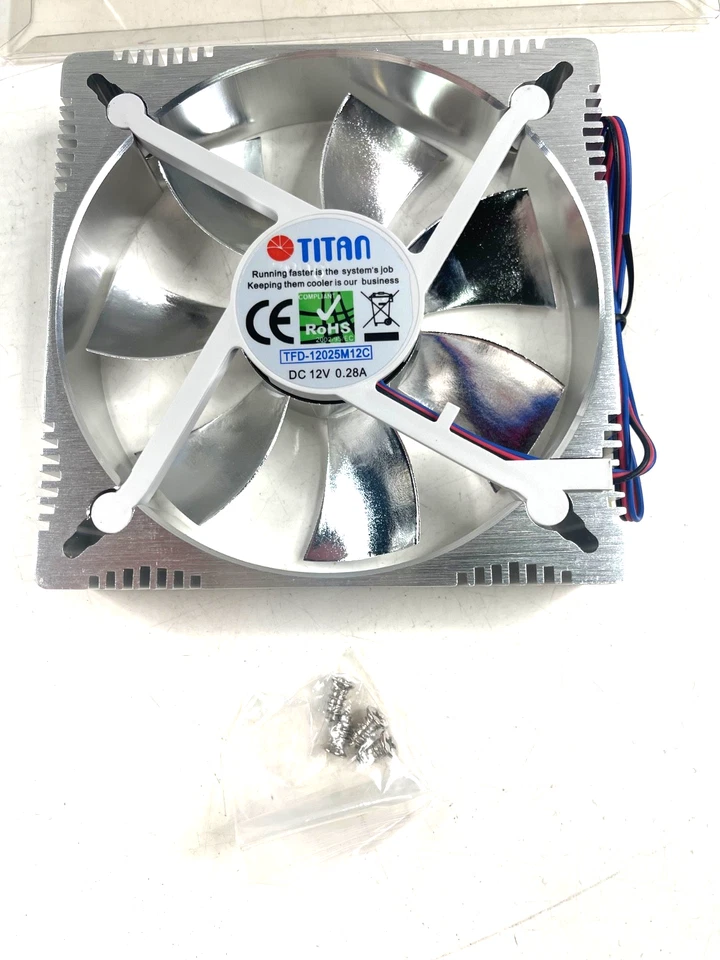 Titan Aluminum Frame Fan 120 x120 x25 mm Aluminium Rahmen für Lüfter Neu - Bild 3 von 4