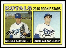 2016 Topps Heritage #167 Royals Rookie Stars (Miguel Almonte / Alexander) RC
