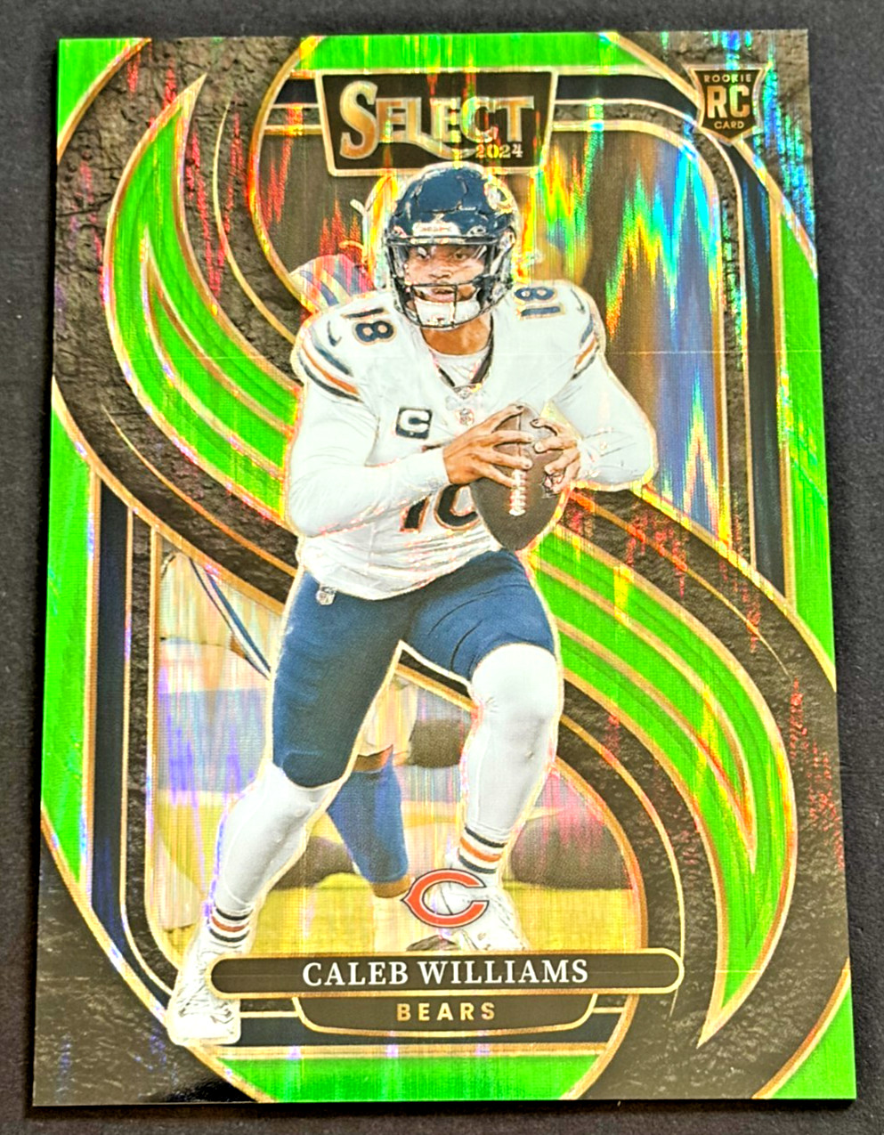 2024 Select Premier Level Caleb Williams #114 Neon Green Shock Prizm /499 RC