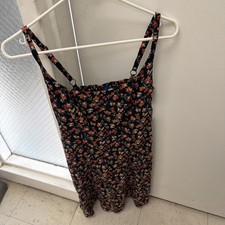 Old Navy Women Dress S BlackFloral A-Line Sundress NWT