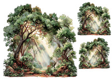 Scene Setter - A4 Rice Paper Decoupage - Forest Trees - Create Your Own Scene 2