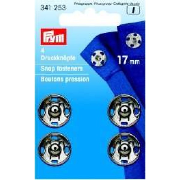 AnnäH-DruckknöPfe Zum Silber Silberfarbig AnnäHen Metall Messing Prym 341253-image