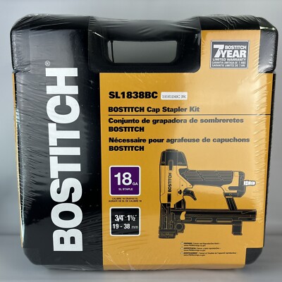 BOSTITCH SB150SLBC-3/4  to 1-1/2  Cap Stapler Kit , Case, Staples, Caps- SEALED