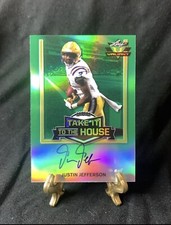 2020 Leaf Valiant Take It To The House Green Justin Jefferson Auto Rc #ed 19/75