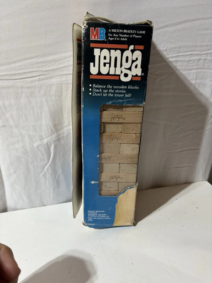 Vintage JENGA Game Complete  Tray Milton Bradley 1986 - Image 2 of 4