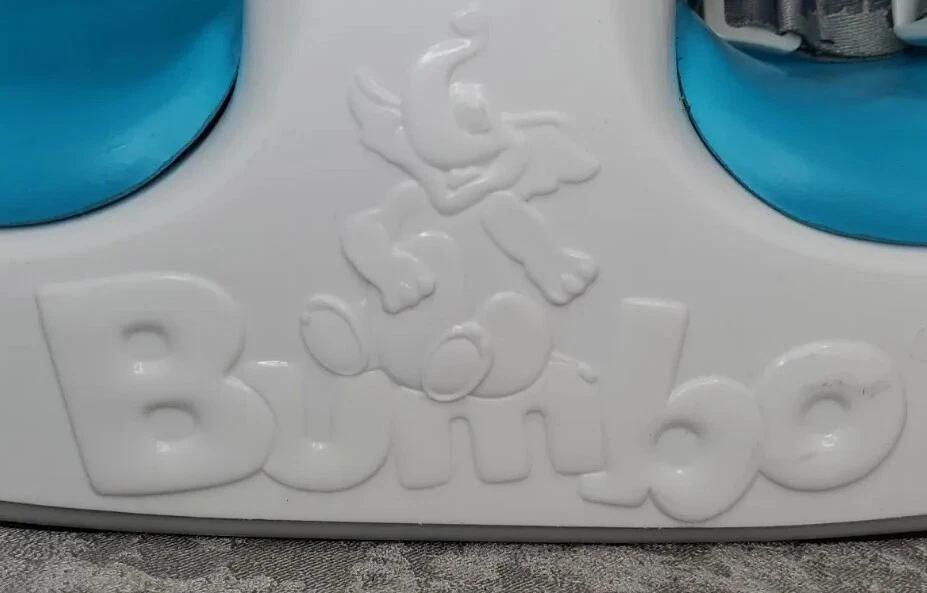 Asiento de espuma para bebé Bumbo multi ajustable elevador azul gris bandeja silla para niños pequeños Foto 4 de 4