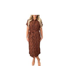 Ladies Midi Casual Summer ex Dorothy Perkins Animal Print Womens Dress Size 8-20