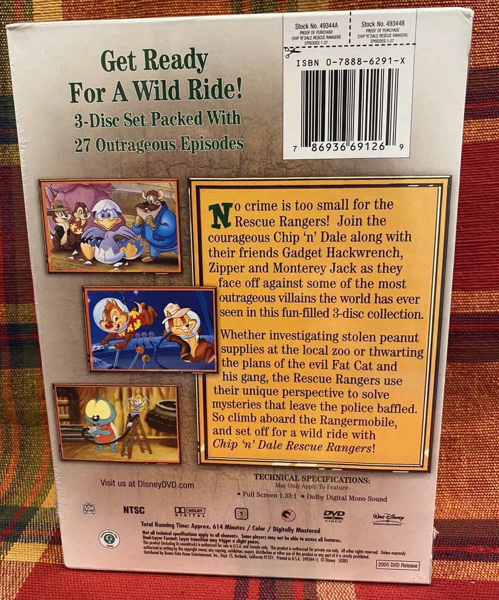 Disney's Chip 'N' Dale Rescue Rangers Vol. 1 (3 Disc Set) DVD