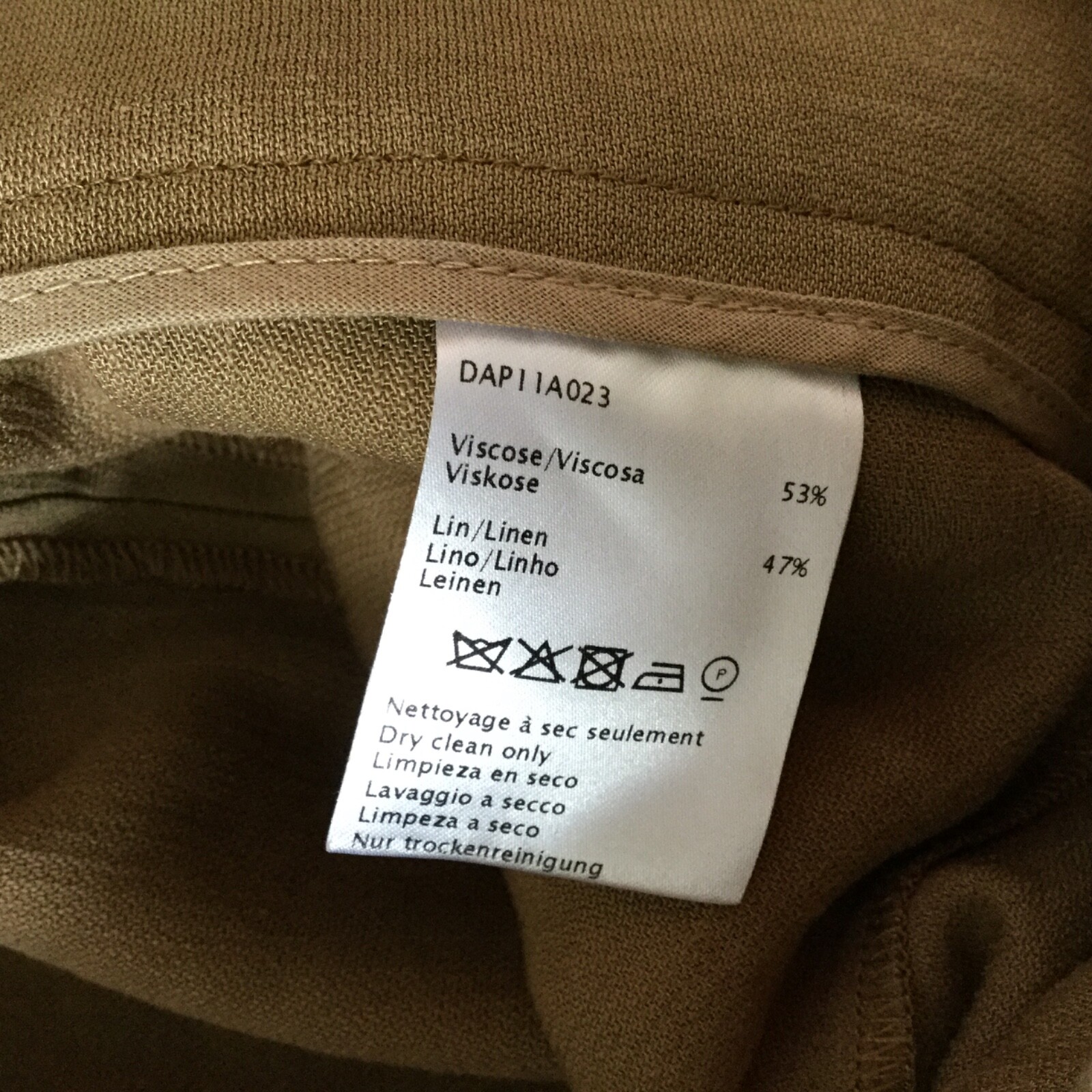Pantalone sartoriale oliva Gérard Darel gamba larga EU40 Jacquemus Bottega Celine Fila