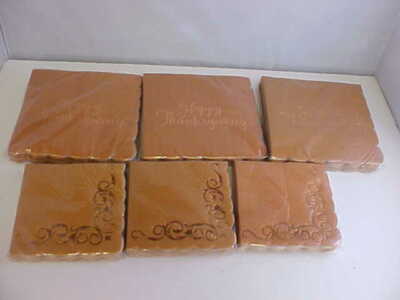 Thanksgiving Party Napkins 3 Packs Dinner & 3 Packs Cocktail Size Decoupage Idea