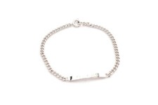 Sterling Silver 925 Kelly Ann Name Plate Childs Bracelet 5"