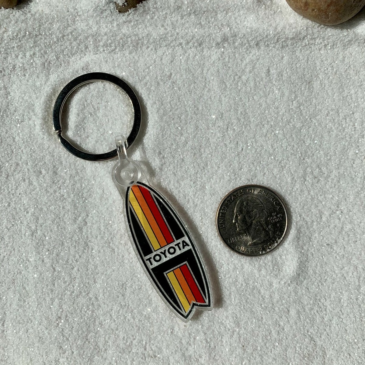 Toyota Retro Surfboard Keychain Tundra Tacoma 4X4 4Runner Fj