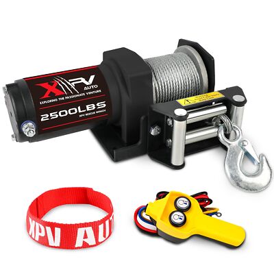 2500lbs Electric Winch 12v Waterproof Steel Cable With Wired Remote Control & Mo