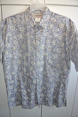 Cooke St  Mens Large  Reverse Victorian Floral on Blue/NWOT