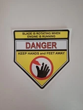 Lawn-Boy Snapper Toro Danger 'Keep Hands And Feet Away' Deck Decal. Part 39-5770