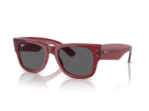 Lunettes de soleil Ray-Ban RB0840S Mega wayfarer 6679B1 rouge gris foncé homme femme - Photo 1/1