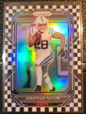 Jonathan Taylor 2022 Panini Prizm Black and White Checkerboard Refractor #122