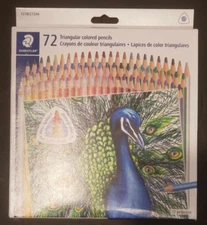 Staedtler 72 Triangular Colored Pencils - Free Shipping 4.0 MM Lead Break RESIST