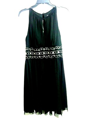 Jessica Howard Womens 8 Black Sleeveless Gathered Roman Party Evening Dress  | eBay