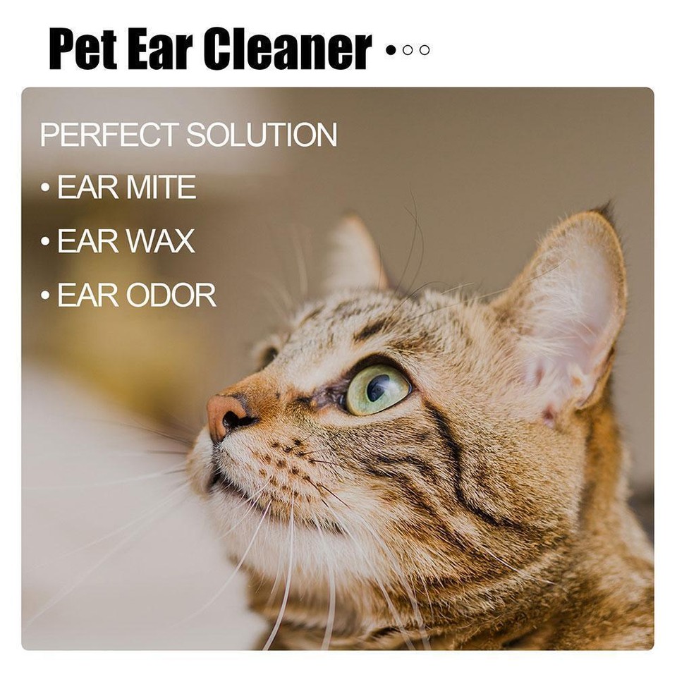 50ML Pet Ear Drops Clean Deodorize Relieve Itching Supply Cats Dogs