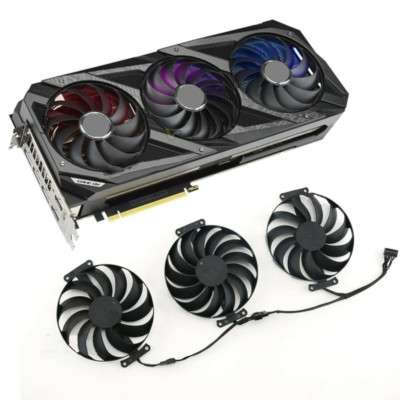 For ASUS RTX3090 3080 3070 3060 ROG STRIX Raptor GPU Cooler Fan T129215SU 3pcs