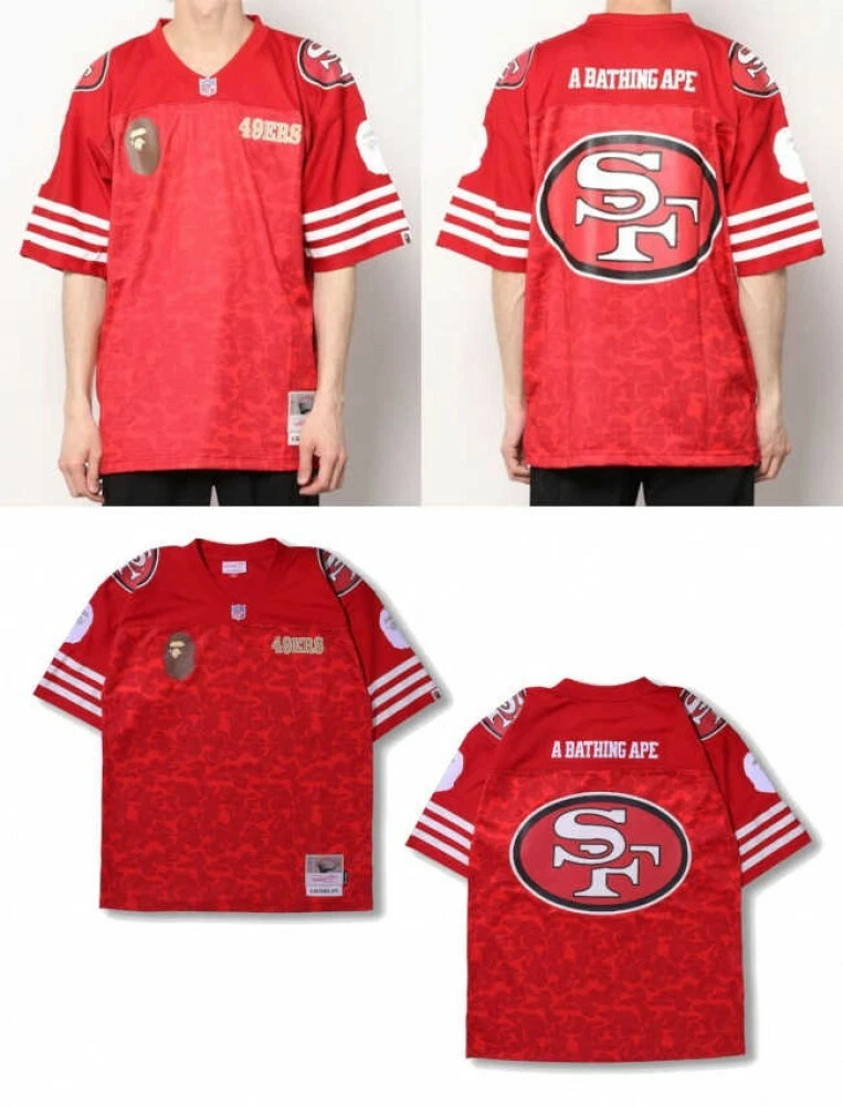 A BATHING APE NFL Legacy Jersey BAPE x MITCHELL & NESS SAN FRANCISCO 49ERS Japan