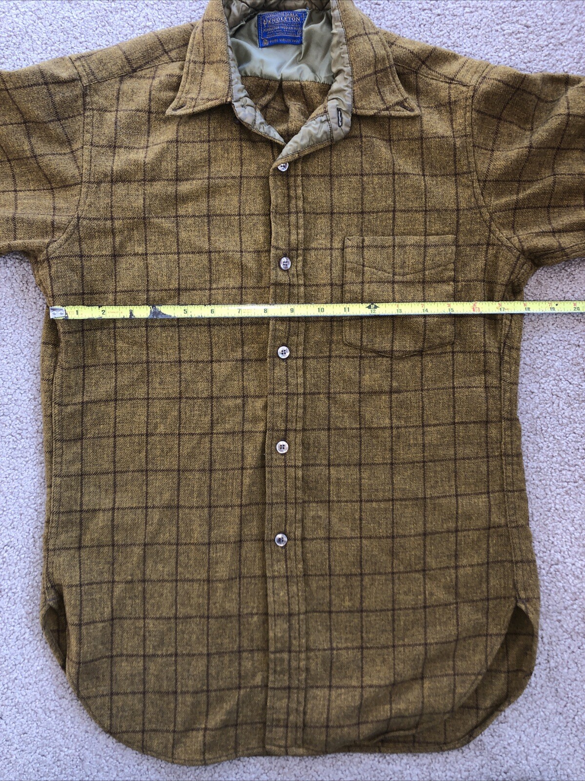 Pendleton Pure Virgin Wool Button Shirt Medium Mu… - image 13