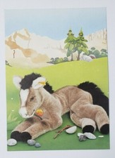 Vintage Steiff Postcard Donkey Knopf Im Ohr Grey Back