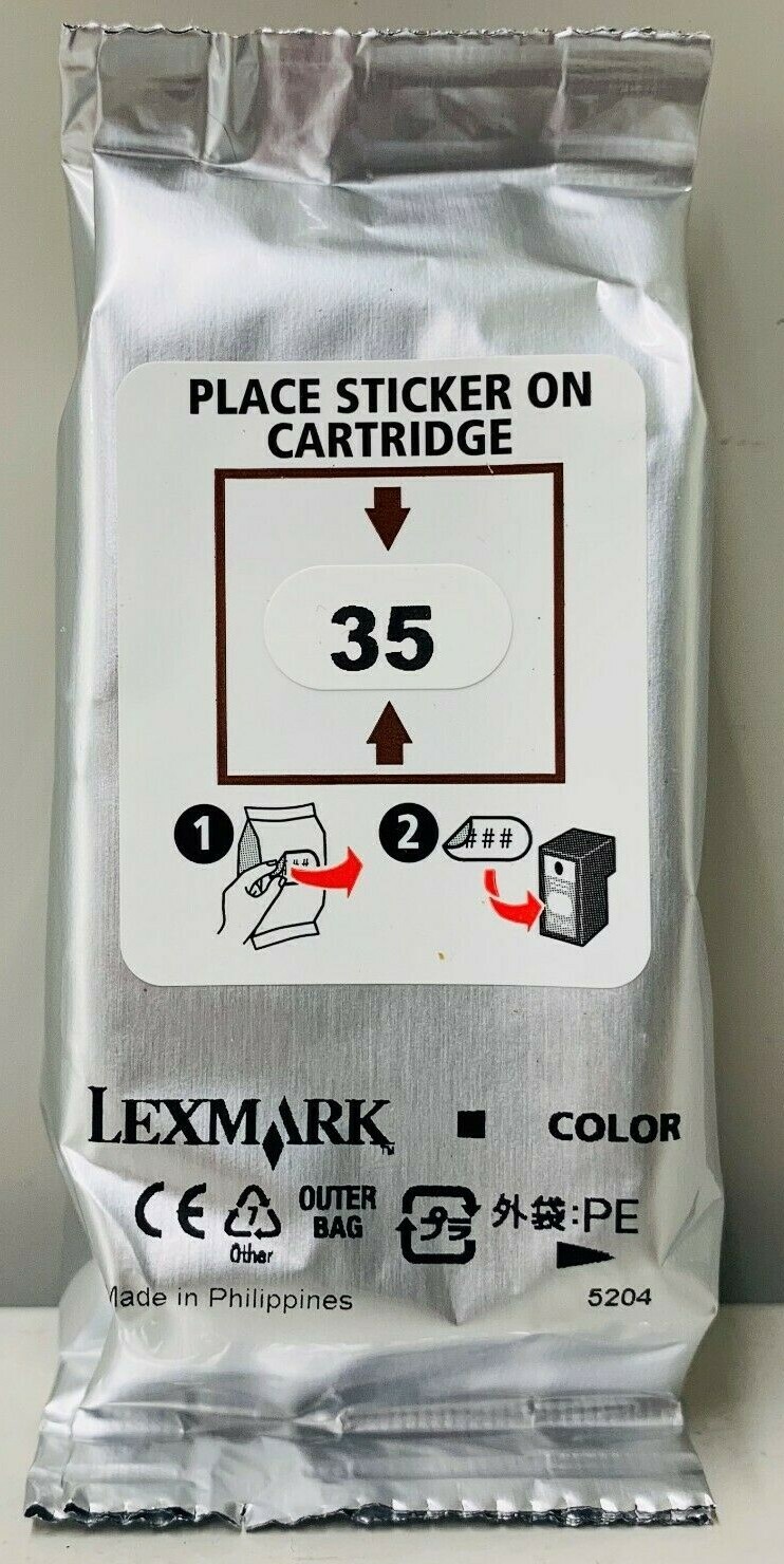 New Genuine Lexmark 35 Ink Cartridge Z Series Z1410 Z816 X Series X6350